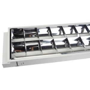 Louver फिटिंग 2x20W Recessed छत माउन्टेड एलईडी प्रकाश फिक्स्चर