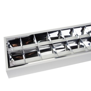 2*18W 2*20W 3000Lm Surface Mount T8 Led Louver Light Fitting