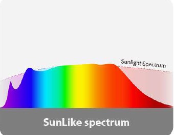 Alta hela efikeco plena spektro LED-lampoj